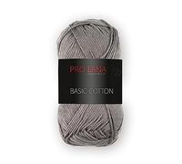 Prolana Handstrickgarn, 100% Baumwolle, 095 grau, 50 g