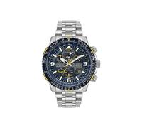 Citizen Herren Eco-Drive Solar Armbanduhr aus Edelstahl mit Edelstahl Band - Promaster Skyhawk Blue Angel - JY8078-52L