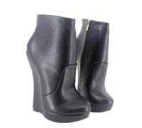 PROMI High Heels Hohe Absätze 18cm Schwarze Ankle Boots-black||44