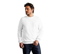 promodoro® Men’s Sweater 80/20 white, Größe L (Arbeitspullover)