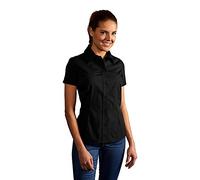 Promodoro Damen Kurzarm-Bluse 6305 Poplin Schwarz XS