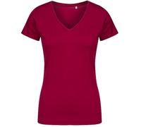 Promodoro Damen V-Ausschnitt T-Shirt - Promodoro X.O. 1525 S beere