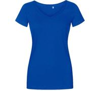 XO1525 X.O by Promodoro Damen V-Neck T-Shirt Kurzarm Azur Blue 3XL