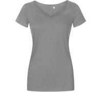 Promodoro Damen X.O V-Ausschnitt T-Shirt 1525 steel grey (solid) XXL