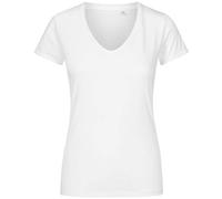XO1525 X.O by Promodoro Damen V-Neck T-Shirt Kurzarm White XS