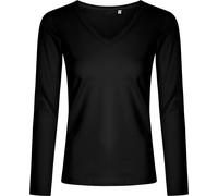 XO1560 X.O by Promodoro Damen V-Neck Langarmshirt Black XXL