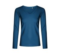 Promodoro Damen X.O V-Ausschnitt T-Shirt langarm 1560 petrol XXL