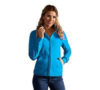 Promodoro Doppel-Fleece Jacke Plus Size Damen, XXL, Türkis-Dunkelgrau