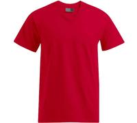 Premium V-Ausschnitt T-Shirt Plus Size Herren, Rot, 5XL
