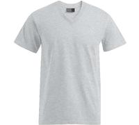 Premium V-Ausschnitt T-Shirt Plus Size Herren, Sportgrau, 5XL