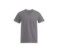 Premium V-Ausschnitt T-Shirt Herren, Grau, M
