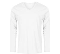 Promodoro Herren V-Ausschnitt T-Shirt langarm - Promodoro X.O. 1460 S weiß