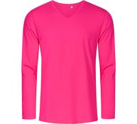 XO1460 X.O by Promodoro Herren V-Neck Langarmshirt Bright Rose XXL