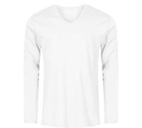 XO1460 X.O by Promodoro Herren V-Neck Langarmshirt White L