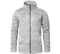 Promodoro - Men´s Knit Fleece Jacket C+ Heather Grey - Gr. - 4XL