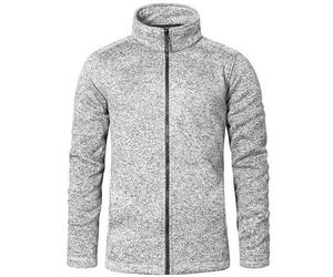Promodoro - Men´s Knit Fleece Jacket C+ Heather Grey - Gr. - L