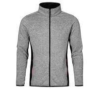 Promodoro - Men´s Knit Jacket Workwear Heather Grey - Gr. - 5XL