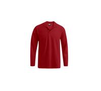 PROMODORO MEN’S LONG SLEEVE HEAVY POLO S FIRE RED
