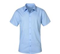 Promodoro - Men´s Poplin Shirt Short Sleeve Light Blue - Gr. - 4XL
