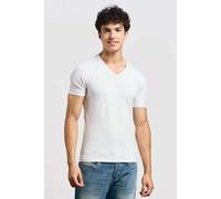E3082 Promodoro Herren V Ausschnitt T-Shirt Figurbetont Kurzarm White XL