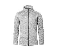 Promodoro Strick-Fleece Jacke C+ Plus Size Herren, 4XL, Grau-Melange