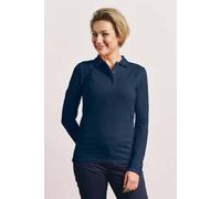 E4605 Promodoro Damen Schweres Polo Langarm Navy M