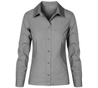 Promodoro - Women´s Poplin Shirt Long Sleeve Steel Grey (Solid) - Gr. - XXL