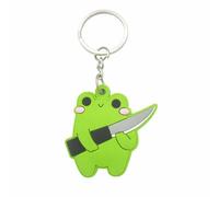 Promotech Boss Frosch Lustiger Schlüsselanhänger - 1 Stück PVC Schlüsselring für Kinder & Erwachsene - Niedlicher Tier-Anhänger für Rucksack, Tasche, Auto & Schlüsselbund