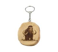 Promotech Eiszeit-Mammut Schlüsselanhänger aus Holz - Handgefertigt, Lasergraviert, Unikat, Tiermotiv, Geschenkidee für Erwachsene & Kinder