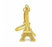 Promotech Goldfarbener Eiffelturm-Schlüsselanhänger - Eleganter Paris-Souvenir-Schlüsselring für Reisende und Geschenke