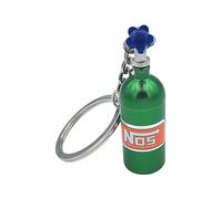 Promotech NOX Nitrous Oxid Tank Schlüsselanhänger - Realistisches Motorsport Design aus Metall - Erhältlich in Rot, Grün, Blau und Silber für Auto-Enthusiasten und Geschenkidee (Grün)