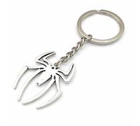 Promotech Superheld Spinne Schlüsselanhänger - Silberner Metall-Schlüsselring im Spider Design - Robustes Fan-Accessoire für Kinder & Erwachsene