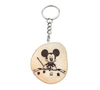 Promotech - Zauberhafter Majic Mouse Spielchen Schlüsselanhänger - Handgefertigt und lasergraviert aus naturbelassenem Holz (Snooker Mickey)