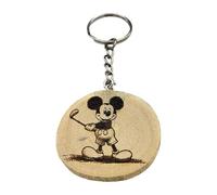 Promotech Zauberhafter Majic Mouse Spielchen Schlüsselanhänger - Handgefertigt und lasergraviert aus naturbelassenem Holz (Golfing Mickey) - Kreatives und liebevolles Design für Accessoire-Fans