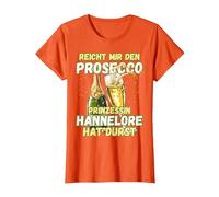 Prosecco Tshirt Spruch JGA Shirt Vorname Hannelore Damen T-Shirt, Damen, Orange, XS