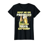 Prosecco TShirt Spruch JGA Shirt Vorname Silvia Damen T-Shirt