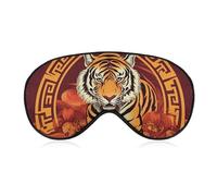 Prosperity in The Year of the Tiger Augenmaske für Damen & Herren, atmungsaktive & verstellbare Augenabdeckung, ultraweiche Schlafmaske, leichte Reise-Augenbinde für Flugzeug, Nickerchen, Nachtschlaf