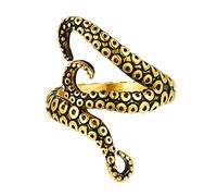 PROSTEEL Punk Octopus Ring 18k vergoldet Tintenfisch Fangarme Design Statement Ring Kraken Tentakel Party Ring Herren Modeschmuck Größe 54 (17.2)
