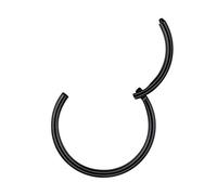 PROSTEEL schwarz Chirurgenstahl Nasenpiercing Ohrpiercing 20G/0,8mm Segmentring Clicker Septum Daith Tragus Helix Rook Piercing Ring 9mm Coole Körper Schmuck Accessoire