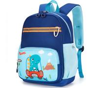 PROTAURI 2026 Kinderrucksack mit Brustgurt Jungen Mädchen, Kindergartenrucksack mit Reflektierend Wasserabweisend, Kita Rucksack Leicht für 3-7 Jahre, 9L, Dinosaurier-Design