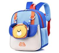 PROTAURI Kindergartenrucksack Junge, Kita Rucksack mit Brustgurt und Münztaschen, Rucksack Kinder Mini-Tier-Cartoon Wasserabweisend und Leicht, 2-6 Jahre, Bärenmotiv-Design