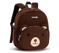 PROTAURI Kindergartenrucksack Mädchen Jungen mit Brustgurt, Rucksack Kinder Reflektierend Wasserabweisend, Kita Rucksack Atmungsaktiv und Leicht für 2-5 Jahre, 6.6L, Brauner Bär