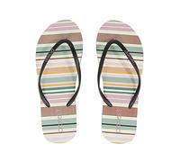 Protest W Prttoucan Slaps Gestreift-Pink - Leichte Bequeme Damen Zehentrenner Sandale, Größe EU 42-UK 8 - Farbe Duskyros