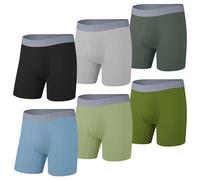 PROTIUM Herren Baumwoll Boxer Briefs, Unterwäsche mit Eingriff, 6er-Pack