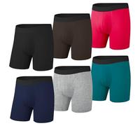 PROTIUM Herren Baumwoll Boxer Briefs, Unterwäsche mit Eingriff, 6er-Pack