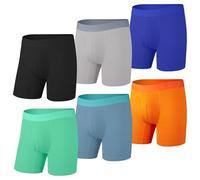 PROTIUM Herren Baumwoll Boxer Briefs, Unterwäsche mit Eingriff, 6er-Pack