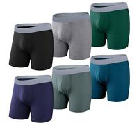 PROTIUM Herren Boxer Briefs Gestreift, Weiche Unterwäsche, 6er-Pack