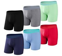 PROTIUM Herren Boxer Briefs Gestreift, Weiche Unterwäsche, 6er-Pack