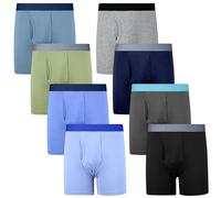 PROTIUM Jungen Baumwoll-Boxershorts, Unterwäsche mit Eingriff, 8er-Pack