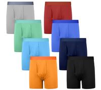 PROTIUM Jungen Baumwoll-Boxershorts, Unterwäsche mit Eingriff, 8er-Pack